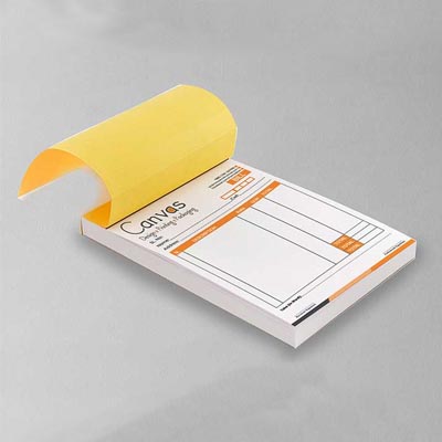 customized invoice book with carbon copy