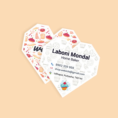 heart shaped business cards