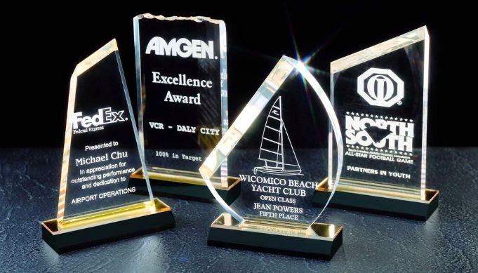 customized acrylic shields for awards