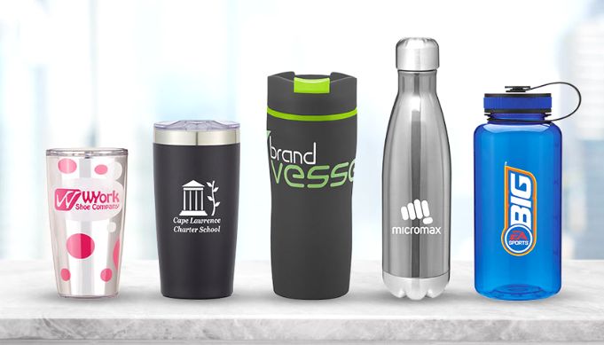 drinkware printed with company logo for corporates in dubai