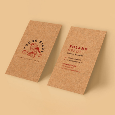 brown kraft paper business cards
