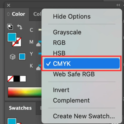 set file to cmyk for printing