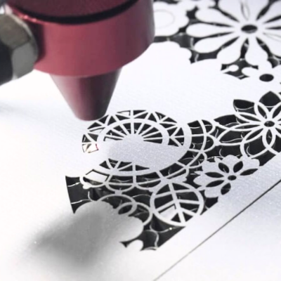 laser cutting of paper