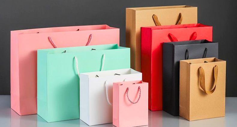 paper bags with different handle types