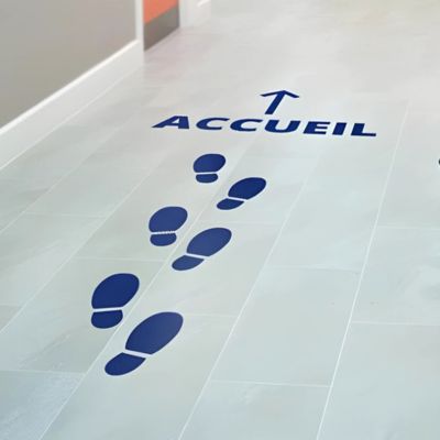 direction floor stickers for events