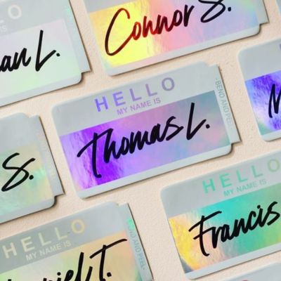 name badge stickers for events