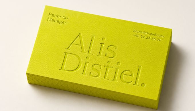 blind debossing on luxury green packaging dubai