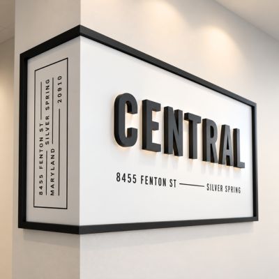 corner style 3d acrylic signage
