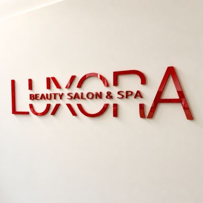 red 3d acrylic signage